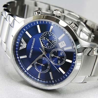 Montre armani homme discount bleu